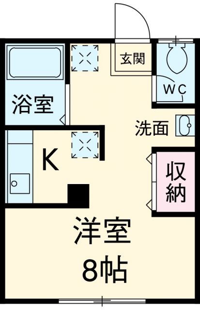 八王子市中野上町のアパートの間取り