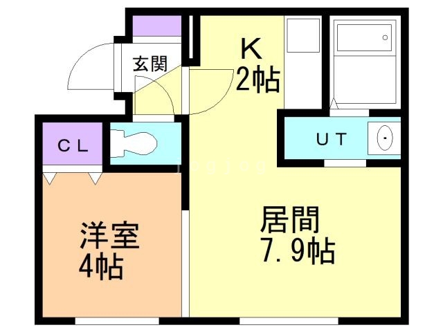 札幌市手稲区手稲本町二条のマンションの間取り