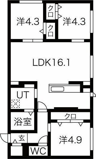 仮)MJクレスト麻生の間取り