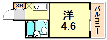 神戸市灘区楠丘町のマンションの間取り