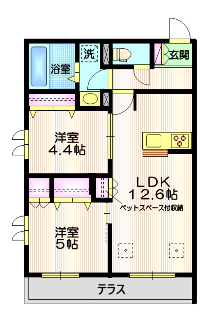 大田区中央のマンションの間取り