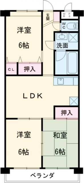 メゾンドヨサミＢの間取り