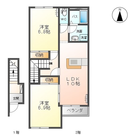 静かで落ち着いた住環境が魅力の間取り