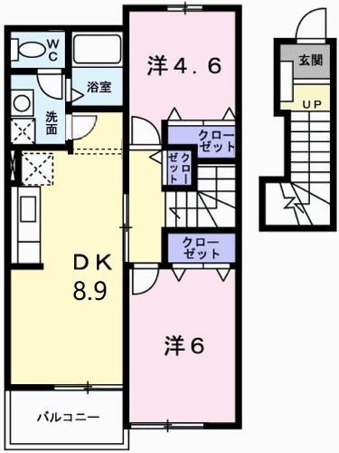 相生市佐方のアパートの間取り