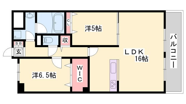 フランディルルミエ思案橋の間取り