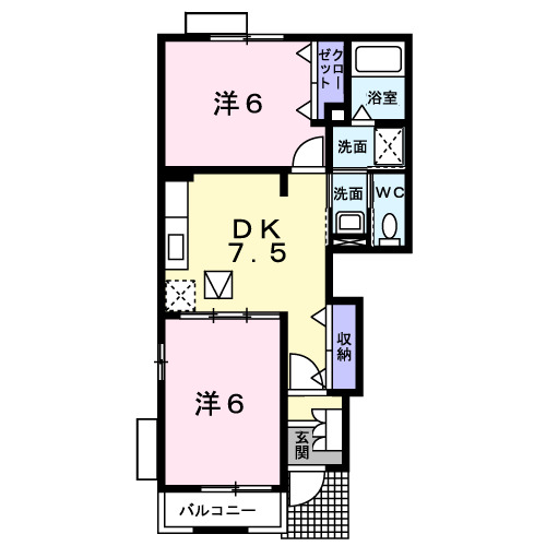 紫波町日詰字中新田築19年の間取り