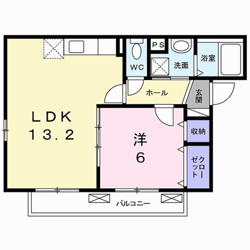 綴喜郡井手町大字井手のアパートの間取り