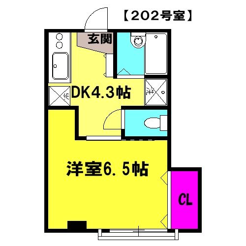 藤枝市稲川のアパートの間取り