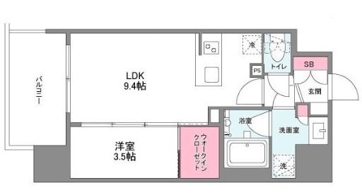 シーズンフラッツ福島の間取り