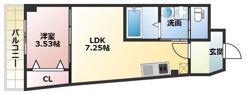 シャンブル門真南の間取り