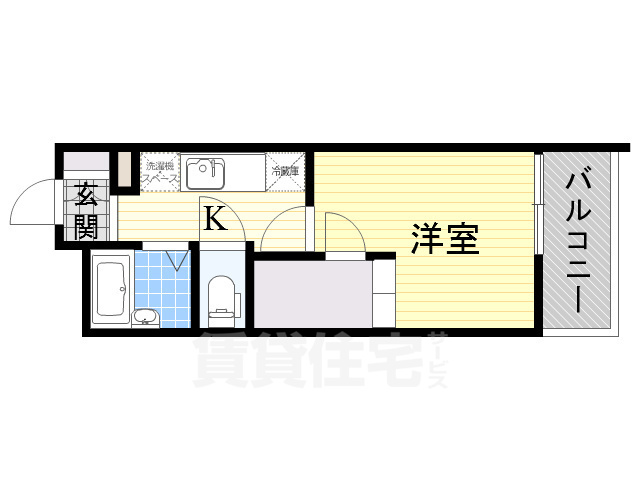 レオパレスセジュール高槻の間取り