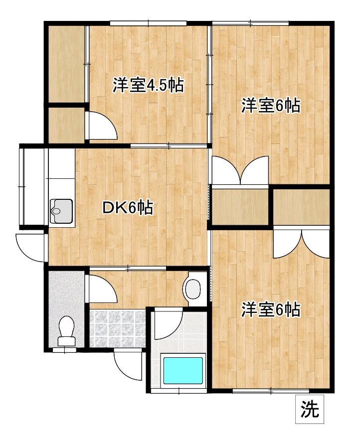 田添貸家の間取り