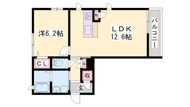 加東市下滝野のマンションの間取り