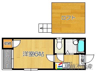 福岡市早良区祖原のアパートの間取り