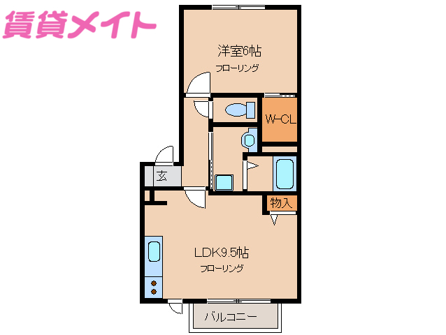 コーポみつ　A棟の間取り