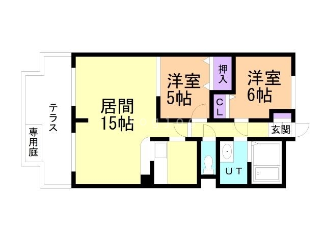 札幌市東区北三十五条東のマンションの間取り