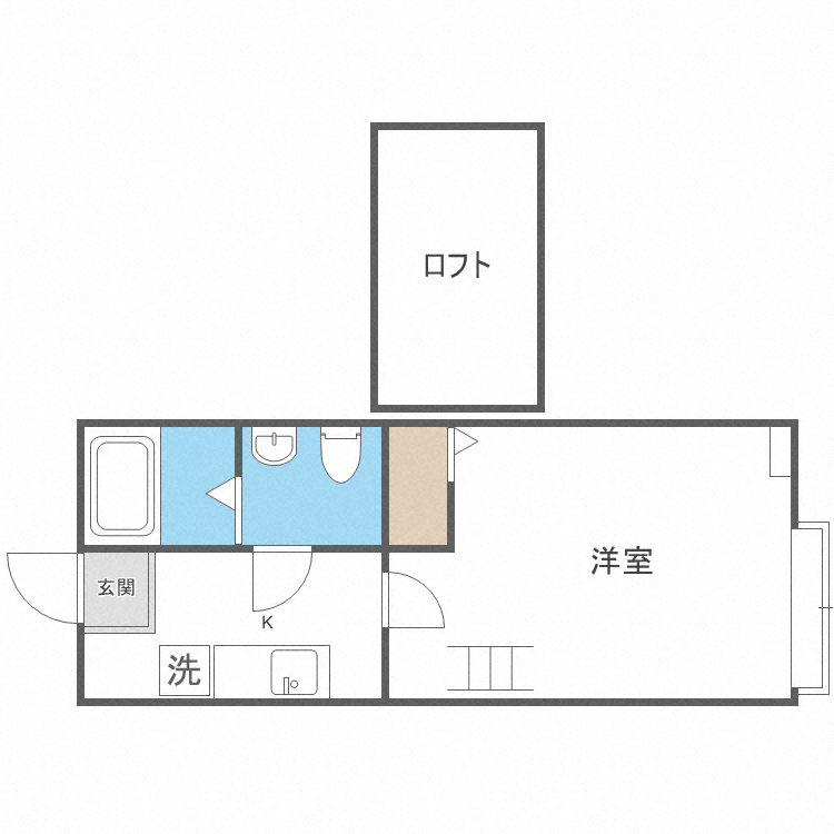 札幌市東区北十六条東のアパートの間取り