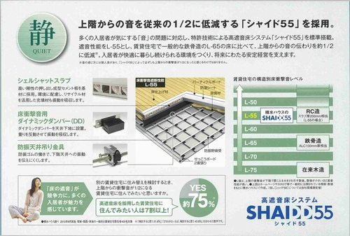 その他設備　上下階の音を低減する「SHAIDD55」仕様☆