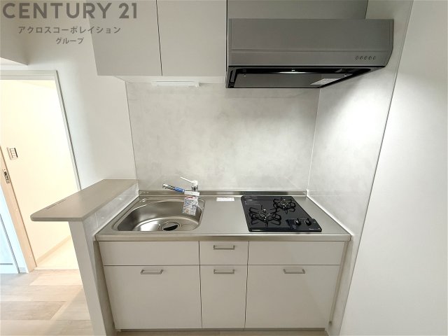 キッチン　2口ガスコンロ付きのシステムキッチンです♪