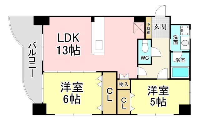 ＪＲ日豊本線 南小倉駅 徒歩37分 8階建 築22年の間取り写真