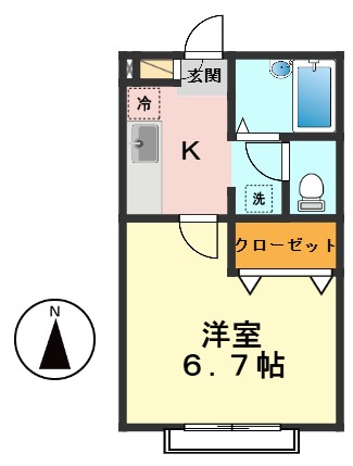 ＪＲ総武線 新小岩駅 徒歩9分 2階建 築22年の間取り写真