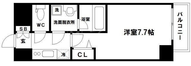 レジュールアッシュ大阪城WESTの間取り写真