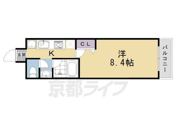 阪急京都線 西京極駅 徒歩12分 5階建 築19年の間取り写真