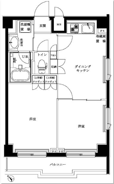 ルーブル旗の台弐番館の間取り写真