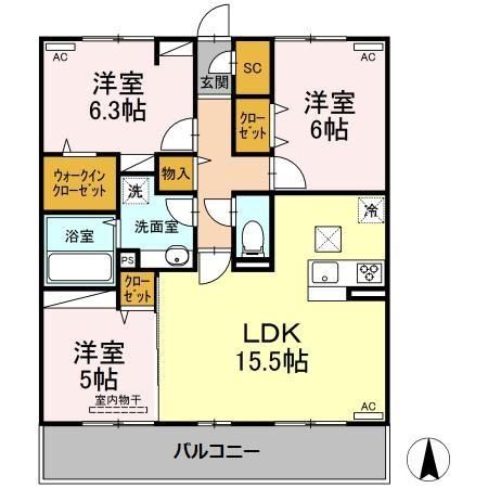 ウエストヴィレッジIVの間取り写真