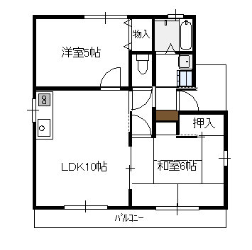 ルミナス（2LDK）の間取り