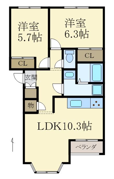 ウィンド・ヴィレッジIの間取り