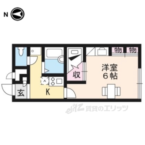 【東近江市五智町のアパートの間取り】