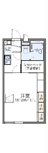 レオパレス道野辺北原の間取り