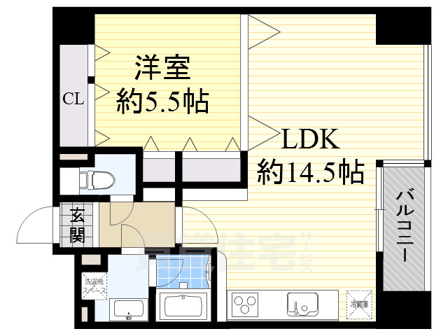 K-CRAFT UMEDA108の間取り