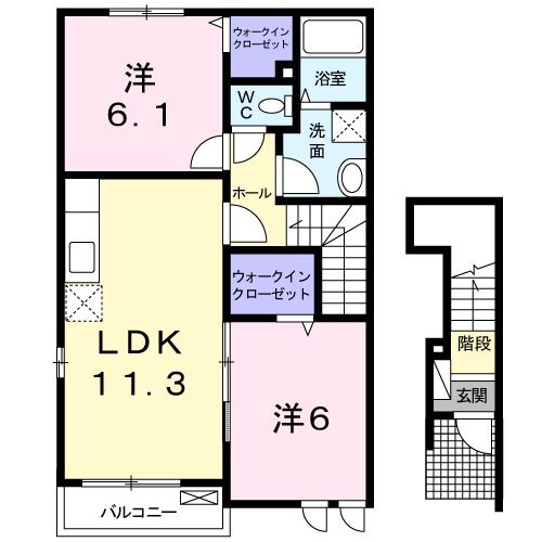 パ－クサイドＫの間取り