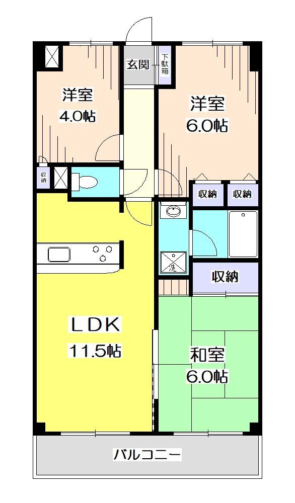 朝日パリオ狭山の間取り