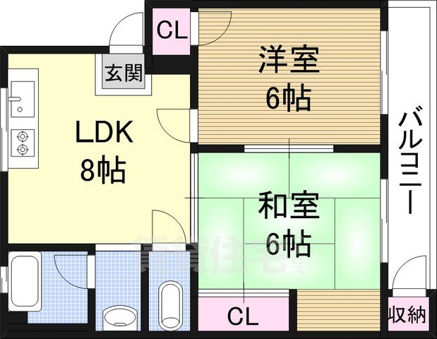 北大阪マンションの間取り