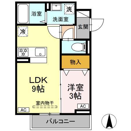 グラナーデ扇I　Ｃの間取り