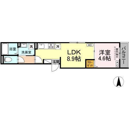 グラナーデ扇I　Ｃの間取り