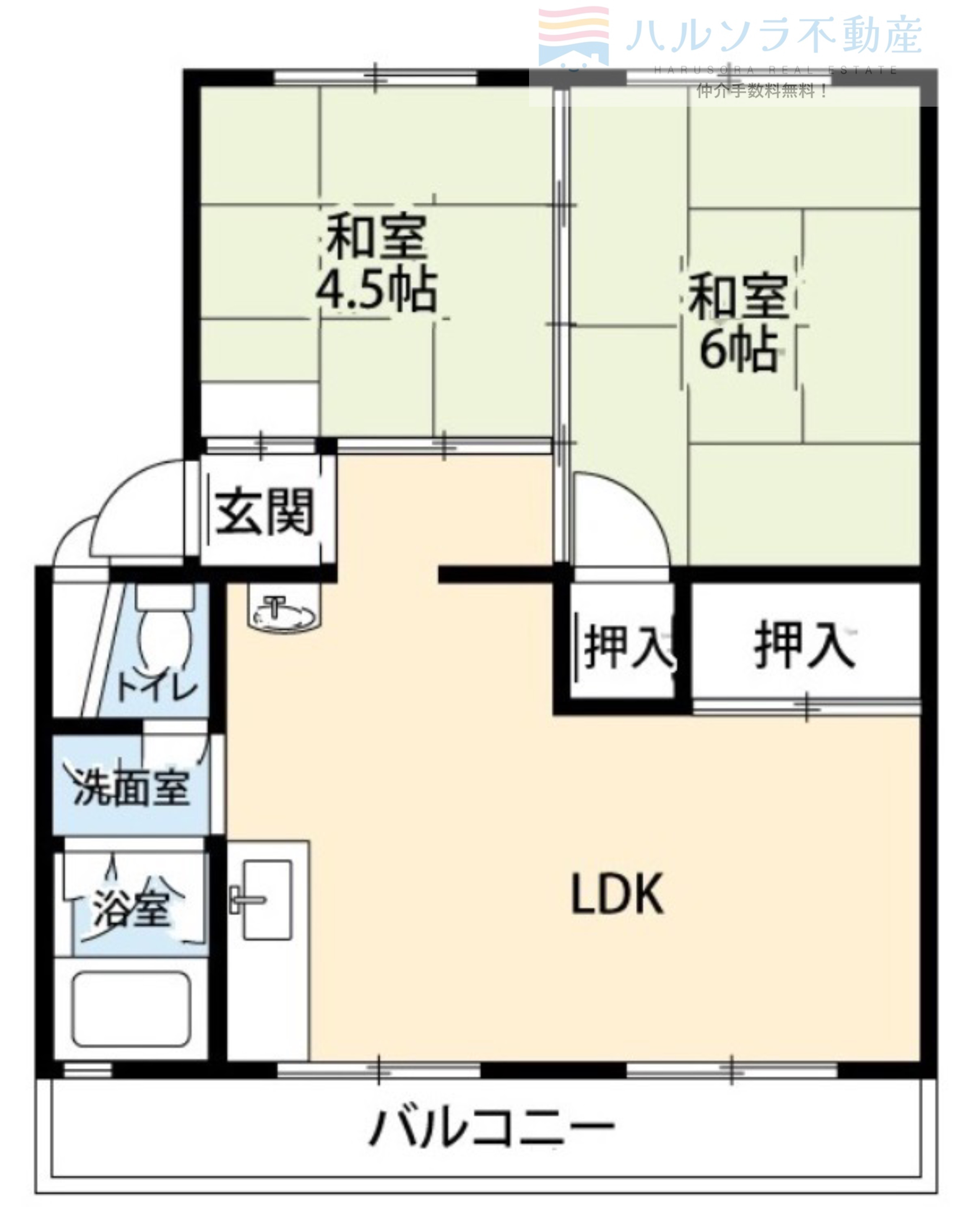 枚方市牧野北町のマンションの間取り