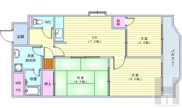 グランドールアビコの間取り