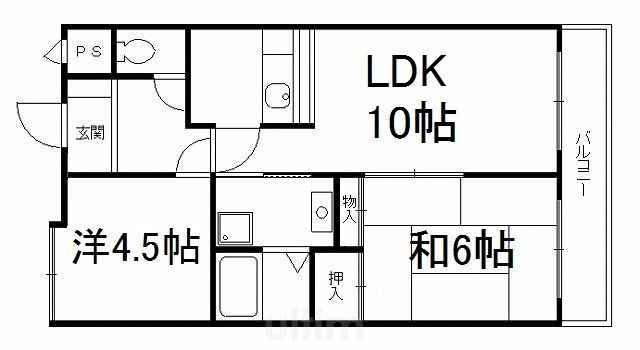 ユニハイム伏見大手筋の間取り