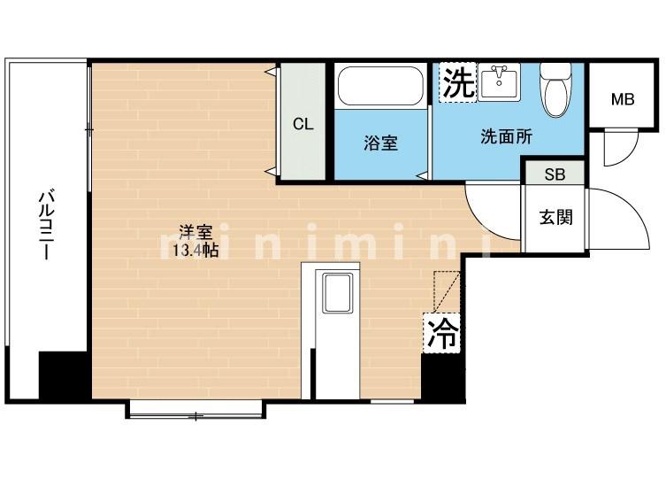 熊本市中央区細工町のマンションの間取り