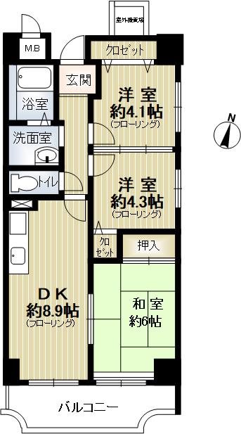 アダージオ東灘の間取り