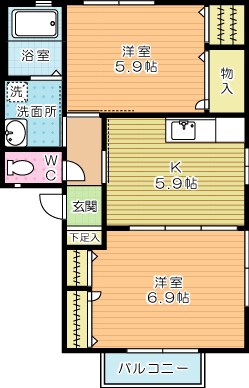 アヴニール緑ヶ丘の間取り