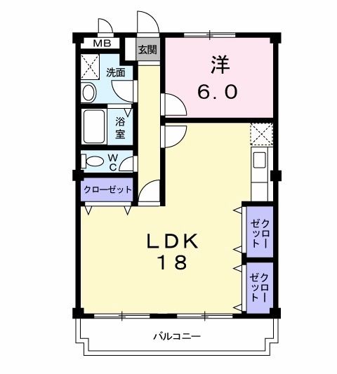 桜井市大字東新堂のマンションの間取り