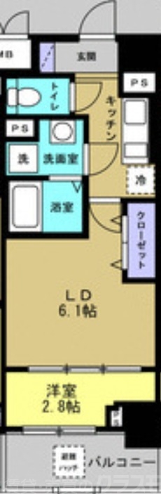 大阪市生野区中川西のマンションの間取り