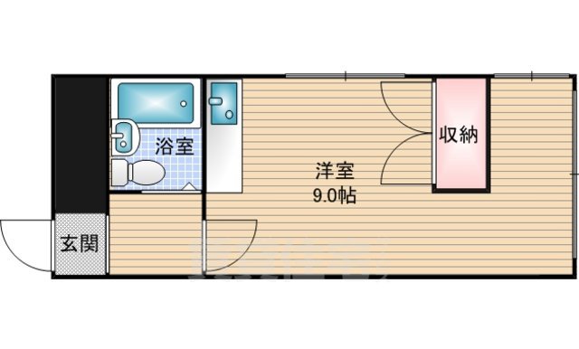 大阪市中央区島之内のマンションの間取り