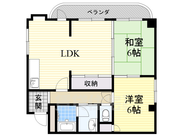 堺市堺区甲斐町西のマンションの間取り