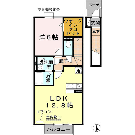 リビングタウン唐崎　A棟の間取り